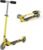GYMAX Foldable Children’s Scooter, Children’s Scooter with LED Luminous Wheels, 3 Height Adjustable, up to 70 kg Load Capacity, Kick Scooter for Boys and Girls from 4 Years