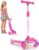 BELEEV A8 Scooter Children 6 Years, Foldable Premium Tricycle Scooter with LED Light Wheels, 4 Height Adjustable, Extra Wide & Non-Slip Platform, 3 Wheels Scooter for Girls Boys 3-12 Years