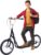 Homcom Children’s Scooter with Pneumatic Tyres, Kick Scooter, City Scooter for Children, Kickboard, 16 Inches, from 5 Years, Height Adjustable, 143 x 58 x 92-100 cm