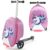 VEVOR Scooter Suitcase, 20L Capacity, Travel Suitcase with Flash PU Wheels, TPR Non-Slip Handle, Max Weight Capacity 50kg, Kids Suitcase, Hand Luggage, for Ages 5 and Above, Purple