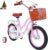 Children’s Bicycle 14 Inch Retro Style Children’s Bicycle with Stabilisers, Back Seat, Basket, Height Adjustable, Children’s Bicycle for Ages 3-7 Years, Youth Bicycle for Boys and Girls