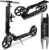Bergen City Scooter, Children’s Downtown Scooter – Folding Scooter, Aluminium, Large 200 mm Wheels, Height Adjustable, from 6 Years, Adults up to 100 kg, Bottle Holder & Replacement Grip