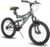 JOYSTAR Contender 20 Zoll Kinder-Mountainbike für Jungen & Mädchen von 7-13 Jahren Kinderfahrrad mit vollgefedertem Stahlrahmen und 1-Gang-Antrieb mit Ständer