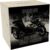 Vintage motorcycle with sidecar money box made of wood with saying: Save on the Three Wheels Freedom Funny Money Box for the Three Wheels Freedom
