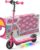 Gyroor H30 Max E Scooter Children 6-12 Years, 150 W Motor Electric Scooter for Children 10/13/16 km/h LED Digital Display, Music E Scooter Children Double Brake System, 3 Adjustable Height Electric