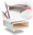 PARAX Bicycle Wall Mount with Storage Board – Modern Design for Home – Metal & Wood Felt Pad White – M (Handlebar up to 50 cm)