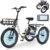 MOONCOOL E Bike Folding Bike, 20 Inch E Bike Men Women with 36 V 20 Ah Battery, 250 W Motor Electric Bicycle, LCD Display, Speed 25 km/h, IP65, 45 NM Electric Bike with Large Coats and Footrests