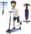 Children’s Scooter, 6-12 Years, 3 Wheels Children’s Scooter with LED Luminous Wheels for Boys and Girls, 70-84 cm, 3 Levels, Height-Adjustable Scooter, Lean to Steer, Non-Slip Deck