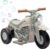 AIYAPLAY Electric Children’s Motorcycle, 6 V Tricycle with Bubble Machine, Music, Headlight, Electric Motorcycle with Forward, Reverse Function, 2.5-3 km/h Electric Motorcycle for 2-5 Years Children, Cream White