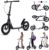 City Scooter 290 mm XXL Big Wheel Scooter Adult 150 kg Load Capacity, Foldable City Scooter with Handbrake and Brake, Scooter Children from 7, Kick Scooter for Adults and Children