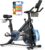 MERACH Heimtrainer Fahrrad mit Magnetischem Widerstand, Leises Hometrainer mit 8 KG Magnet-Schwungrad(+33 % Trägheit), Verstärkter H-Rahmen, Stoßdämpfender Luftkissensattel, Eigene App, Bis 150KG