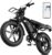EVERCROSS Electric Bicycle for Adults, 250 W E Bike, 16 Inch x 2.0/20 Inch x 4.0 Fat Tyres, up to 25 km/H & 60-100 km Range, 36 V/48 V Removable Battery, Mountain Snow Electric Off-Road Bicycle