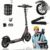 Cityroller Adult 200 mm Big Wheel Scooter with Brakes and Shock Absorbers Kickboard Foldable Height Adjustable 150 kg Load Capacity