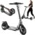 Cityroller klappbar-Tretroller mit 200 mm Luftreifen & Doppelfederung für Erwachsene & Kinder, Höhenverstellbar 84–110 cm, Belastbar bis 150 kg, ABEC-7 Kugellager, Schnellfaltbar Schule