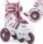 cariboo Roller Skates for Children Inline Skates for Beginners Adjustable 2 Sizes with Learning Wheels Glitter Pink Roller Skates Girls Ballerina