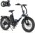 Touroll S3/S3 Pro E-Bike Klapprad mit 1296Wh Akku bis 65km/195km Reichweite, 20“x3.0“ Fat Tire Elektrofahrrad Herren Damen, 250W Motor mit 50Nm Drehmoment, Ebike mit Gepäckträger, StVZO Konfor
