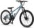 Glerc Skyline Kids Mountain Bike for Boys/Girls, 24 Inch Children’s Bicycle for 10 11 12 13 14 15 16 17 18 Years Teenagers, 21 Speed Bicycle with Front Wheel Suspension and Disc Brakes, Blue
