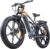 Double Motor 190 N.m E Bike Electric Bikes Men Women Ebike 48 V 20 Ah (960 Wh) Battery up to 100 km, 26 x 4 Inch Electric Bike 7-Speed Gear with LCD Display Full Suspension E Bike, K03