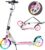 TENBOOM Children’s Scooter, 10 Years, Aluminium Folding City Scooter, Height Adjustable, Scooter Kick Scooter with Handbrake and Bell for Children 8 Years and Adults