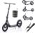 290 mm XXL Big Wheel Scooter Adult 150 kg Load Capacity City Scooter, Foldable City Scooter with Handbrake and Brake, Scooter Children from 12, Kick Scooter for Adults