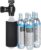 BriskMore CO2 Inflator Kit with 5 x 16g CO2 Cartridges for Bicycle Tyres, Presta and Schrader Valve Compatible, Bicycle Tyre Pump for Mountain and Road Bikes, Includes Insulation Sleeve