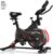 Dskeuzeew Heimtrainer Fahrrad mit App und 0-100% Magnetwiderstand, Leises Hometrainer Fahrrad mit LCD-Monitor, Fitnessbike mit Tablet-Halter, Indoor Bike für Cardio-Training, Bis 160KG