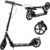 Ise Big Wheel Scooter, Foldable City Scooter with 2 Wheels (200 mm), Handbrake for Adults and Children, Choice of 2 Colours, High Quality