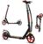 KOMFOTTEU Foldable & Height-Adjustable Scooter with PU Wheels & Kingel, Kick Scooter City Scooter with Stand & Carry Strap, Scooter for Children Adults up to 100 kg