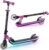 Cariboo ABEC7 LEDstar Children’s Scooter with 2 Wheels, LED Running Board, Lighting, 5 Multicoloured and 6 Plain Modes, Height Adjustable, Foldable