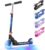 TONBUX Children’s Scooter with Cool Illuminated Poles, Wheels and Deck, 3 Levels Height Adjustable Children’s Scooter, Foldable Lightweight Scooter Children from 5 to 12 Years