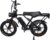 OUXI H9 E-Bike 20 Inch Fatbike Electric Bicycle Pedelec, 250 W Motor 60 Nm, 48 V 15 Ah Battery 60 km, Hydraulic Disc Brakes, Full Suspension, Front and Rear Pannier Rack with Indicator
