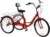 Tricycle Adult Bike with LED Light Vegetable Basket Foldable Foldable Basket Bicycle Load Bicycle Wheels Seniors Trike Stable Trike Structure Cycling Comfortable 24 Inch 3 Wheels 7 Speed