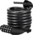 Rehkittz Bicycle Lock, 120 cm/12 mm Cable Lock Very High Security Level with 5-Digit Numeric Code Combination Lock Bicycle Mount Bicycle Lock Number Lock for Bicycle Tricycle Scooter Bike, black
