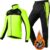 ROCKBROS Bicycle Jacket + Trousers Set, Winter Thermal Cycling Clothing, High Visibility & Windproof Softshell Jacket and Cycling Shorts for Outdoor Activities such as Cycling, Climbing, Hiking