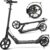 Uluck Adult Scooter, 200 mm Large Wheels with Disc Brakes, Adult Scooter with Carry Strap and Double Shock Absorption, Foldable Scooter for Teenagers (Black)