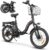 SAEMBIKE Electric Bicycle for Adults, 250 W Folding Electric Bicycle with 36 V 13 Ah Removable Battery, Speed 25 km/h and Range 110 km, 20 x 2.35 Inch Fat Tyres E-Bikes for City Commuters