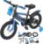 14 Inch Children’s Bike, Height Adjustable Children’s Bike with Stabilisers, Freestanding Upgraded Children’s Bike, Blue Children’s Bicycles, Bicycle for Boys and Girls, for Ages 3-7 Years