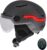 T’nB – Vizion Bike and E-Scooter Helmet for Men and Women, Connected LEDs, Remote Control Indicators, UV Protective Visor, USB-C Battery, Large (Head Circumference 59-61cm) – Black