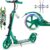 Arebos Cityroller Tretroller mit LED | höhenverstellbar | klappbar | inkl. Tragegurt | Hand- & Trittbremse | für Kinder und Erwachsene | bis 100kg belastbar Roller | Kickroller | Kickscooter