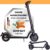Electric Scooter E 7 – E Scooter with Road Approval ABE – Removable Lithium-Ion Battery 15 – 20 km Range 20 km/h, Black