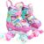 Children’s Unicorn Roller Skates for Girls. Suitable for 3-6 Years Old With luminous wheels, 4-Pejiijar adjustable beginner quad roller skates for Christmas and birthday gifts
