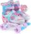 Children’s Roller Skates Adjustable Roller Skates for Girls and Boys, Breathable Children’s Roller Skates 4 Sizes Adjustable, Children’s Roller Skates for Girls, Boys, Children, Beginners, Indoors, Outdoors