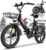E-Bike klapprad 20 Zoll Elektrofahrrad Pedelec Cityräder Faltrad für Erwachsene 150kg Belastung 36V 20,8Ah Doppelakku 45-90km Reichweite 250W Motor 7-Gang LCD Display