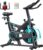 Exercise bike with app and heart rate, ergometer with shock absorption system, ultra-quiet < 20 db, adjustable magnetic resistance, 15 kg flywheel, home trainer up to 160 kg