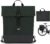LARKSON Tammo Bike Bicycle Bags for Pannier Rack, Women and Men, Dark Green, 2-in-1 Bicycle Bag: Rucksack and Rear Pannier Rack Bag, Water-Repellent