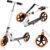 LIONELO Luca Cityroller für Kinder, Jugendliche und Erwachsene bis 100 kg, 200 mm PU-Räder, ABEC-7 Kugellager, ShockResist Stoßdämpfung, höhenverstellbar, klappbar, leicht 4,1 kg