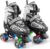 Apollo Super Quad X Pro Adjustable Roller Skates for Children, Comfortable, Size-Adjustable LED Roller Skates for Girls and Boys, EU Sizes 31-42