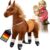 Miweba Pony Amadeus | Riding Horse on Wheels – Horse for Children – Rocking Horse – Rocking Animal – Cuddly Toy – Play Horse for Riding – Plush Toy – Stuffed Toy – Standing Horse – 3-5 Years (Small)