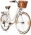 Bergsteiger Marseille 26, 28 Inch Women’s Bike, from 150 cm, Rattan Basket, Bicycle Light, Women’s City Bike, Women’s Bike in Retro Design, 6 Speed Tourney Gears, Derailleur Gear