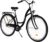 MILORD. Comfort Bicycle with Back Carrier, Holland Bike, Women’s Bike, 3-Speed, Black, 26 Inch